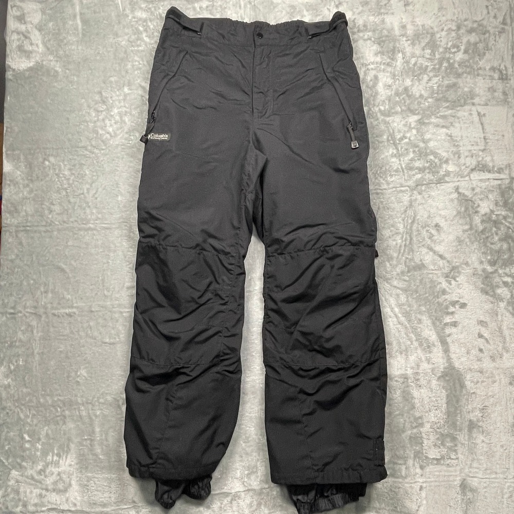 Vintage Columbia Snow Pants Mens M Black Insulated Ski Snowboard Waterproof Vent